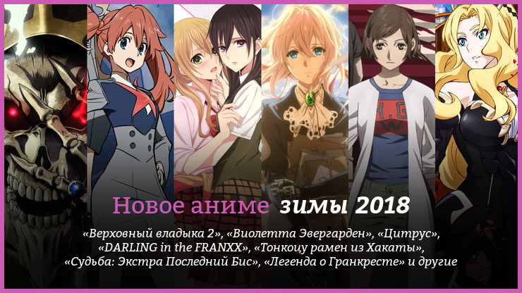Новое аниме зимы 2018 года
